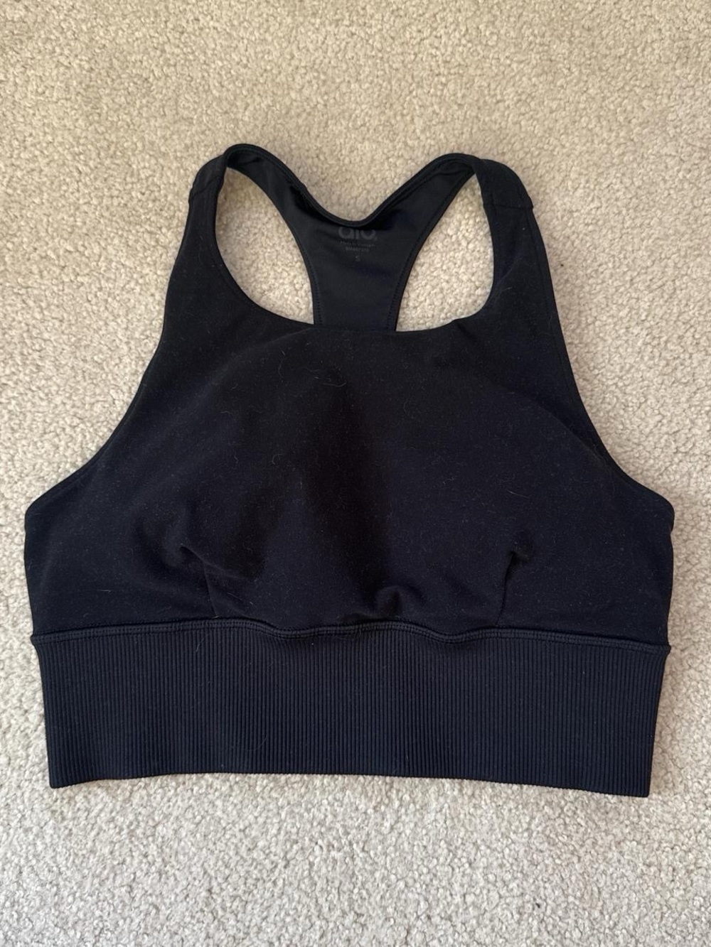 ALO Black Racerback Sports Bra